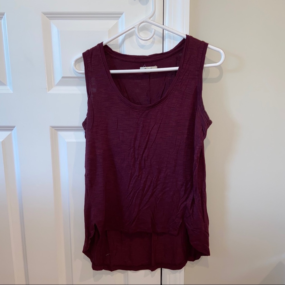 Madewell Burgundy Flowy Tank